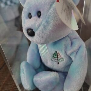 Ty Blue and Purple Plush Bear (Issy)